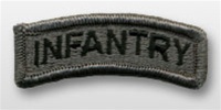 ACU Tab with Hook Closure:  INFANTRY