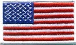 US Flag Patch: American Flag 2î X 3-1/4î White Merrowed Edge - 2 Each
