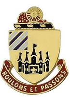 US Army Unit Crest: 3rd Support Battalion - Motto: ROULONS ET PASSONS