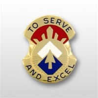 US Army Unit Crest: 96th Sustainment Brigade - Motto: TO SERVE AND EXCEL