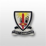 US Army Unit Crest: 1st Finance Battalion - Motto: FIRST DIAMONDS