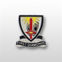 US Army Unit Crest: 1st Finance Battalion - Motto: FIRST DIAMONDS