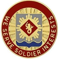 US Army Unit Crest: 453rd Finance Battalion - Motto: WE SERVE SOLDIER INTERESTS