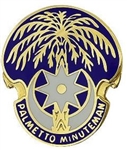 US Army Unit Crest: National Guard - South Carolina - Motto: PALMETTO MINUTEMAN