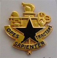 US Army Unit Crest: Logistics Management College - Motto: OPES SAPIENTER TRACTARE