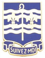 US Army Unit Crest: 306th Regiment (USAR) - Motto: SUIVEZ-MOI