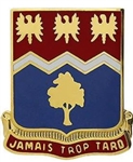 US Army Unit Crest: 311th Regiment (Infantry) - Motto: JAMAIS TROP TARD