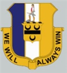 US Army Unit Crest: 391st Regiment (Infantry) - Motto: WE WILL ALWAYS WIN