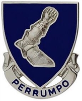 US Army Unit Crest: 485th Regiment (AIT) - Motto: PERRUMPO