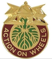 US Army Unit Crest: 346th Transpotartion Battalion - Motto: ACTION ON WHEELS