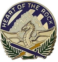 US Army Unit Crest: 3rd Sustainment Brigade - MOTTO: HEART OF THE ROCK