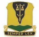 US Army Unit Crest: 125th Military Police Battalion  - Motto: SEMPER LEX