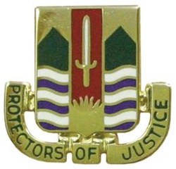 US Army Unit Crest: 437th Military Police Battalion (ARNG OH) - Motto: PROTECTORS OF JUSTICE