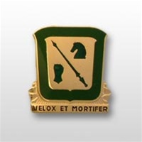 US Army Unit Crest: 18th Cavalry Regiment - Motto: VELOX ET MORTIFER