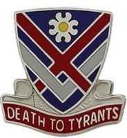 US Army Unit Crest: 183rd Calvalry - Motto: DEATH TO TYRANTS