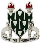 US Army Unit Crest: Armor School - Motto: FORGE THE THUNDERBOLT