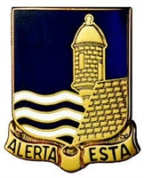 US Army Unit Crest: 296th Infantry Regiment - MOTTO: ALERTA ESTA
