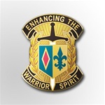 US Army Unit Crest: 1st Maneuver Enhancement Brigade - MOTTO: ENHANCING THE WARRIOR SPIRIT