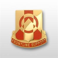 US Army Unit Crest: 296th Support Battalion - Motto: FRONTLINE SUPPORT