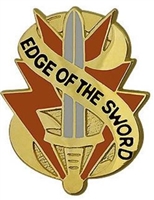 US Army Unit Crest: 21st Signal Brigade - Motto: EDGE OF THE SWORD