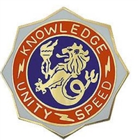 US Army Unit Crest: 98th Signal Battalion- Motto: KNOWLEDGE UNITY SPEED