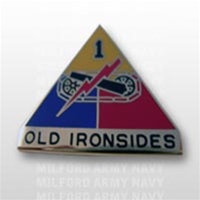 US Army Unit Crest: 1st Armored Division - Motto: OLD IRONSIDES