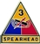 US Army Unit Crest: 3rd Armored Division - Motto: SPEARHEAD