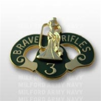 US Army Unit Crest: 3rd Armor Cavalry - Motto: BRAVE RIFLES