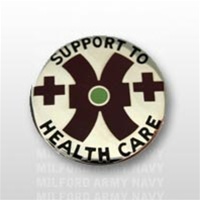 US Army Unit Crest: 16th Medical Battalion - Motto: SUPPORT TO HEALTH CARE