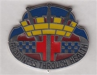 US Army Unit Crest: DENTAC Fort Stewart- Motto: READINESS THROUGH HEALTH