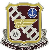 US Army Unit Crest: Transportation Center & School - Motto: PER SCIENTIAM PROGEDIMUR