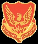 US Army Unit Crest: 39th Field Artillery - Motto: CELERITAS IN CONFICIENDO
