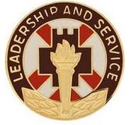 US Army Unit Crest: 5th Medical Group - Motto: LEADERSHIP AND SERVICE