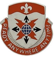 US Army Unit Crest: 324th Signal Battalion - Motto: READY ANYWHERE ANYTIME