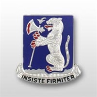 US Army Unit Crest: 77th Armor Regiment - Motto: INSISTE FIRMITER