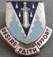 US Army Unit Crest: US Military Academy Prep School - Motto: DESIRE FAITH EFFORT