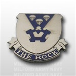 US Army Unit Crest: 503rd Infantry Regiment - Motto: THE ROCK