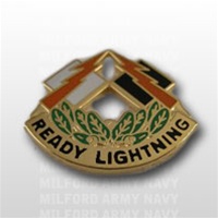 US Army Unit Crest: 335th Signal Command - Motto: READY LIGHTNING