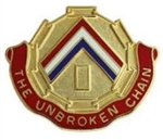 US Army Unit Crest: 301st Support Group - Motto: THE UNBROKEN CHAIN