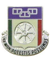 US Army Unit Crest: 244th Quartermaster Battalion - Motto: SI NON POTESTIS POSSUMUS