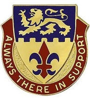 US Army Unit Crest: 55th Personnel Services Battalion - Motto: ALWAYS THERE IN SUPPORT