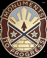 US Army Unit Crest: 168th Engineer Brigade - Motto: MOMENTS TO PROGRESS