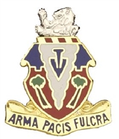 US Army Unit Crest: 139th Field Artillery - MOTTO: ARMA PACIS FULCRA
