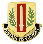 US Army Unit Crest: 1st Sustainment Brigade - MOTTO: SUSTAIN TO VICTORY