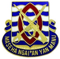 US Army Unit Crest: 294th Infantry - MOTTO: MASEHA NGAI'AN YAN MANU