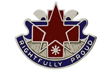 US Army Unit Crest: 131st Field Hospital - MOTTO: RIGHTFULLY PROUD
