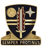 US Army Unit Crest: 409th Support Brigade - MOTTO: SEMPER PROTINUS