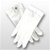 White Nylon Stretch Gloves with Snap-Closure