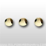 US Army Jewelry: Gold Plated Shirt Studs (Set of 3)