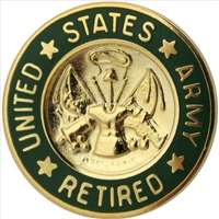 US Army Identification Badges: Army Retired - Lapel Pin